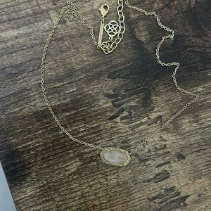 Kendra scott pink with gold chain